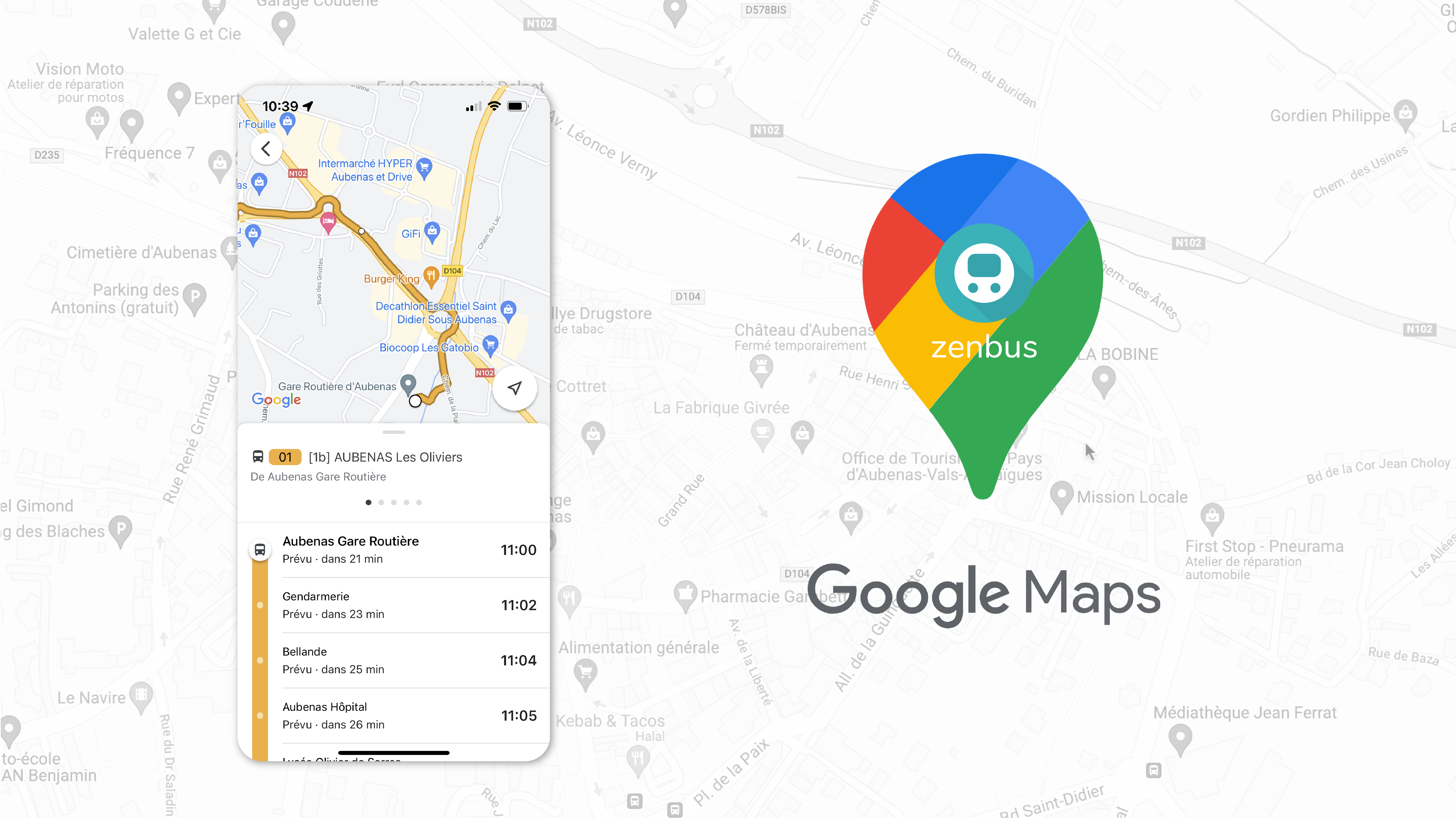 Zenbus Google maps